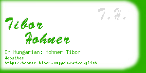 tibor hohner business card